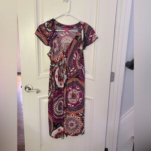 Sunny Leigh Multi-Color Midi Sundress with Flutter Sleeves